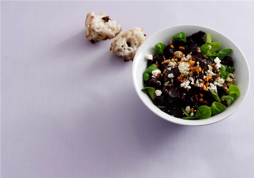 Salat af bagte rødbeder m. feta